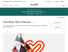 Tablet Screenshot of aldoshoes.com